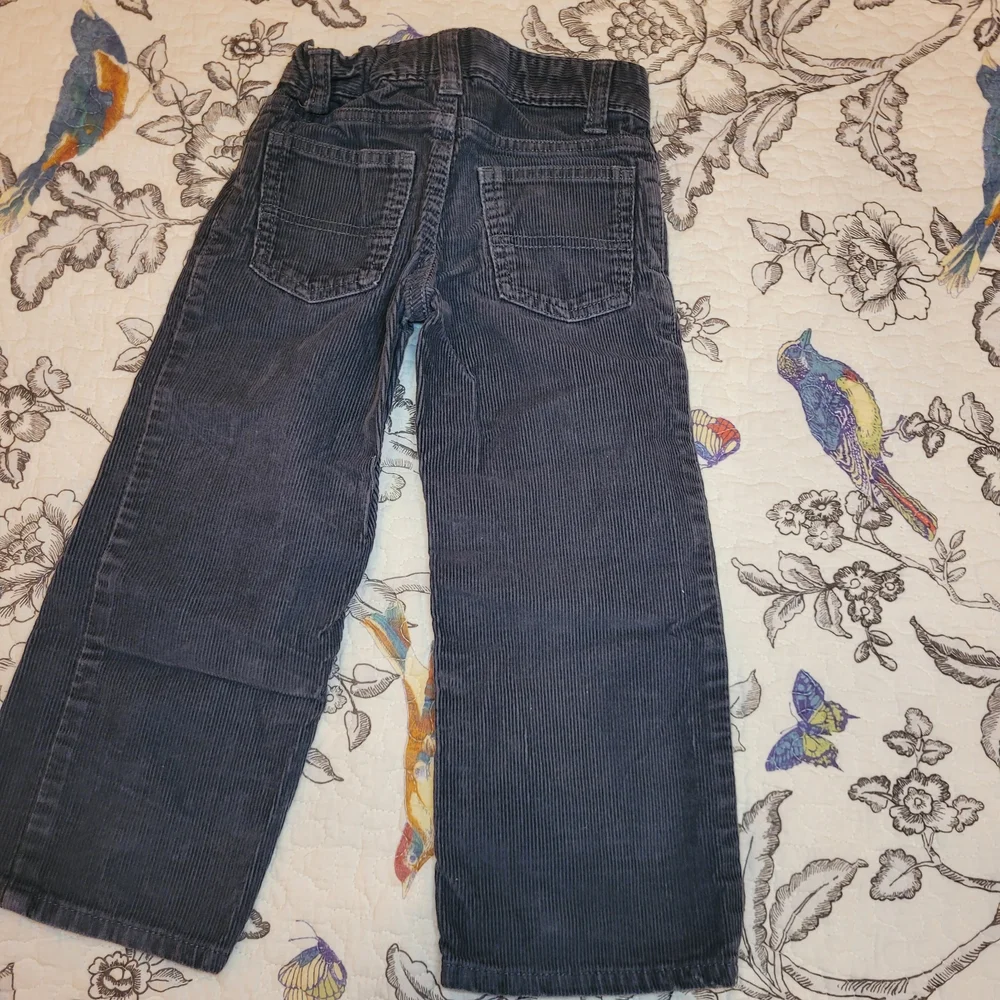 Carter's Gray/Blue Courderoy Pants Adjustable Waist Sz 3T